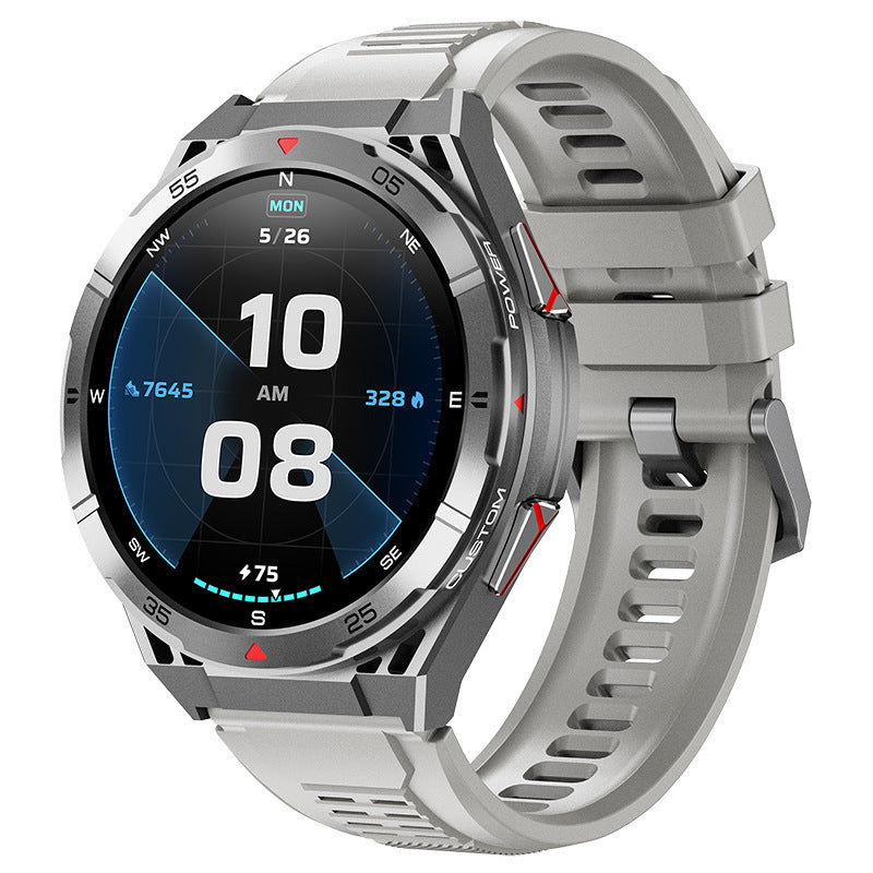 New Smart Watch GPS Sports Compass Altitude Air Pressure Blue Tooth Call 3ATM Waterproof Health AMOLED Screen Smartwatch 480Mah