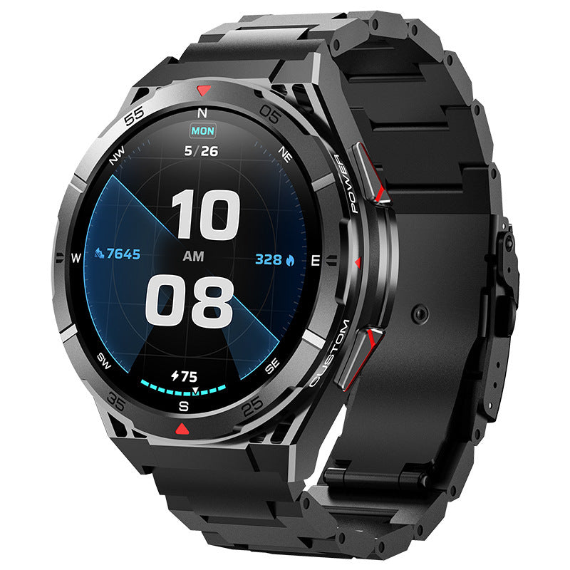 New Smart Watch GPS Sports Compass Altitude Air Pressure Blue Tooth Call 3ATM Waterproof Health AMOLED Screen Smartwatch 480Mah