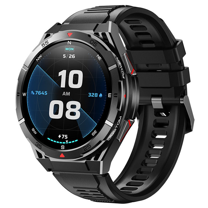 New Smart Watch GPS Sports Compass Altitude Air Pressure Blue Tooth Call 3ATM Waterproof Health AMOLED Screen Smartwatch 480Mah