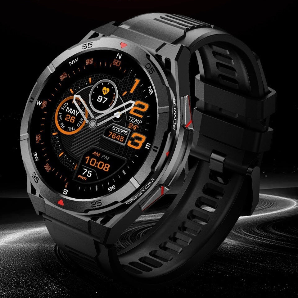 New Smart Watch GPS Sports Compass Altitude Air Pressure Blue Tooth Call 3ATM Waterproof Health AMOLED Screen Smartwatch 480Mah